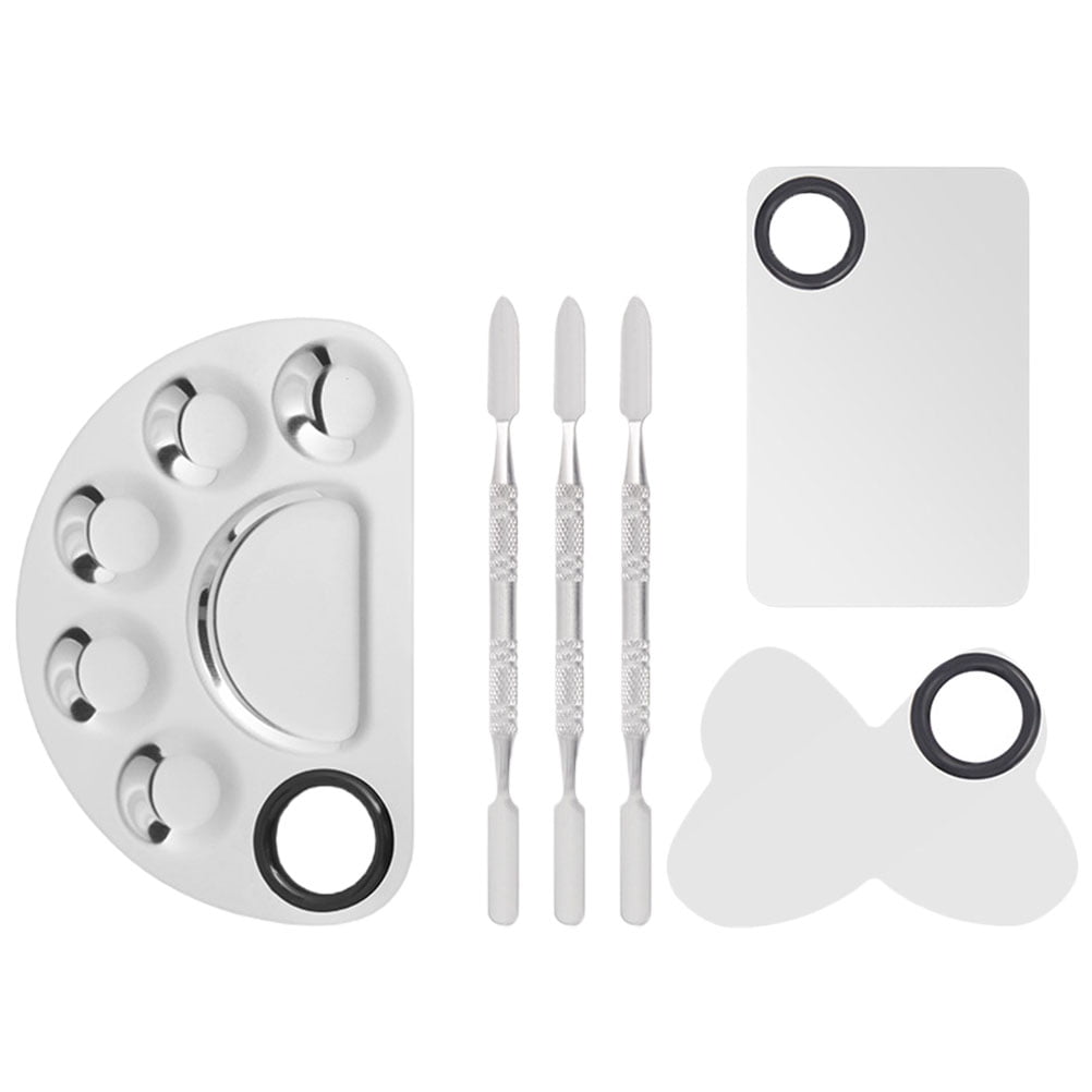 3 Sets/6pcs Nail Art Palette Paint Pans Trays Powder Foundation Color