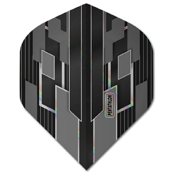 3 Sets (9 Flights) Pentathlon Shimmer GREY Standard Ex-Tough Dart Flights - 100 Micron
