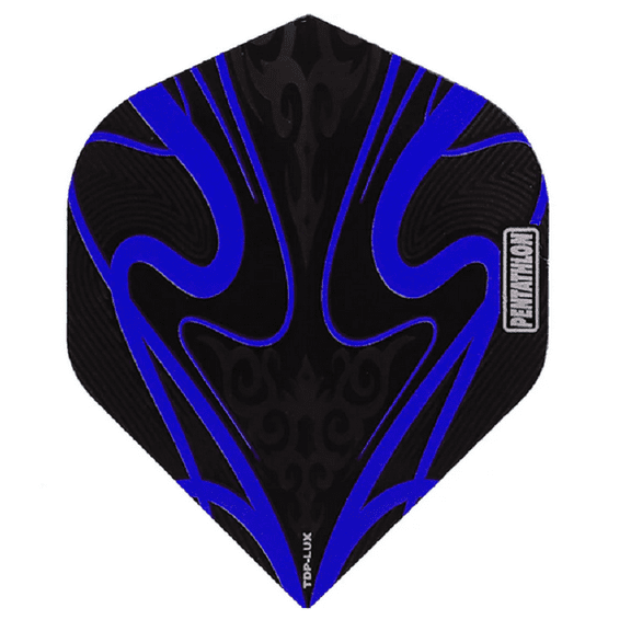 3 Sets (9 Flights) Pentathlon TDPLUX STANDARD Dark Blue Ex-Tough Dart Flights - 100 Micron - Style 1