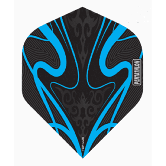 3 Sets (9 Flights) Pentathlon TDPLUX STANDARD Light Blue Ex-Tough Dart Flights - 100 Micron - Style 1
