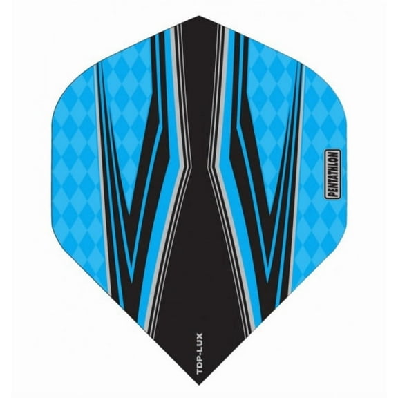 3 Sets (9 Flights) Pentathlon TDPLUX STANDARD Light Blue Ex-Tough Dart Flights - 100 Micron - Style 2