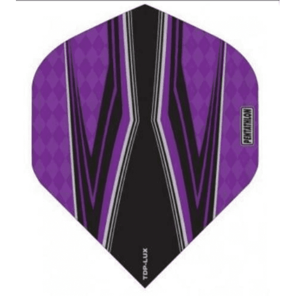 3 Sets (9 Flights) Pentathlon TDPLUX STANDARD Purple Ex-Tough Dart Flights - 100 Micron - Style 2