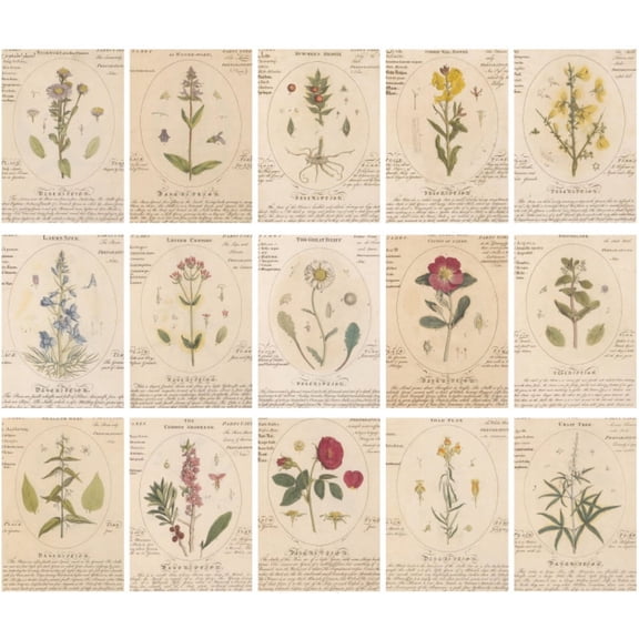 3 Sets(90PCS) Retro Inspiration Series Kraft Paper, Vintage Paper for Decoupage, Scrapbooking and Gift Sending