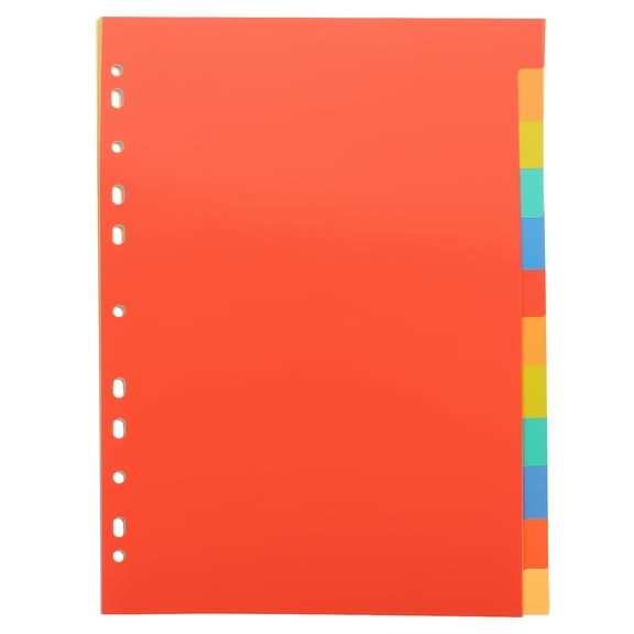 3 Sets Punched A4 Binder Dividers File Organizers Loose Leaf Page Markers for Home School