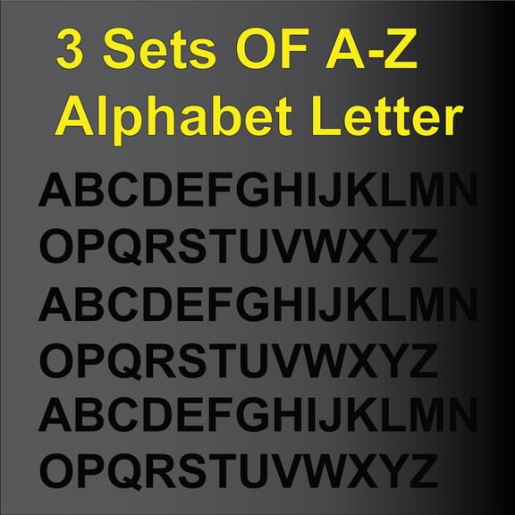 Picniva 3 Sets Vinyl Alphabet Letter Decals, Red, 0.5 in Tall, Self-Adhesive Removable Letter Stickers for Mailbox, Window, Door, Car and Signs