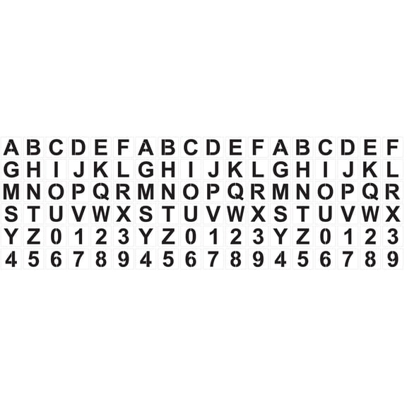 3 Sets Alphabet Stencil Letters Alphanumeric Template Delicate Pattern Child