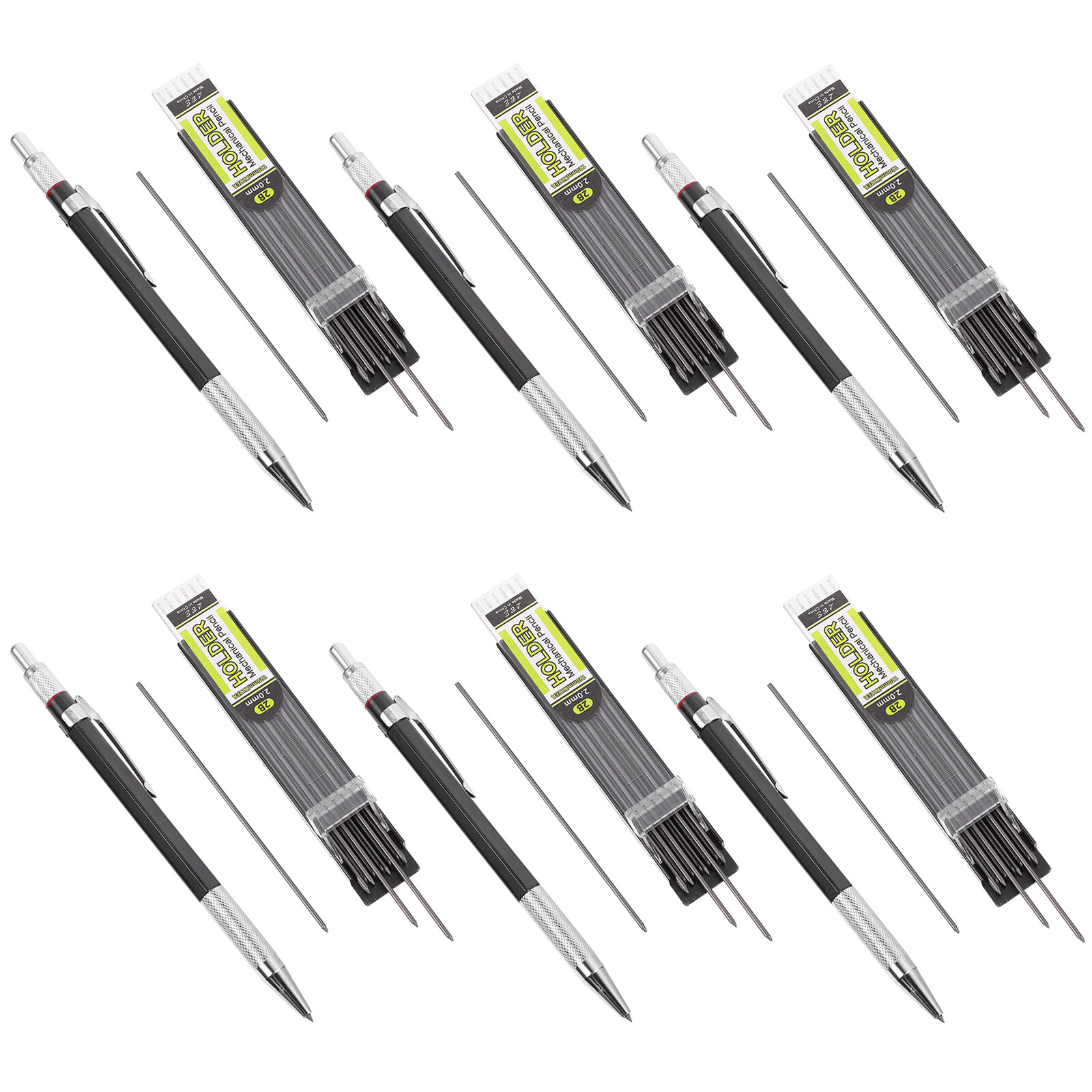 3 Sets Automatic Pencil and Leads Refill Propelling Pencil School