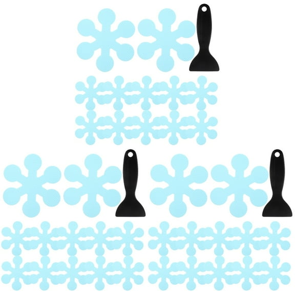 3 Sets Bathroom Floor Mats Non- Swimming Pool Anti-Skid Stickers Bathtub Decals Bathroom Accessories