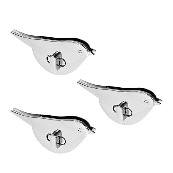 3 Sets Bird Purses Twist Lock Clutches Closures for DIY Bag Making, Silver