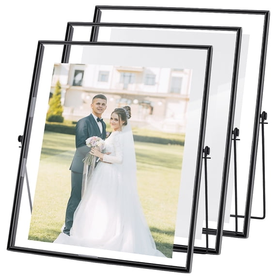 3 Sets Black Floating Picture Frame 12 x 10 Inch