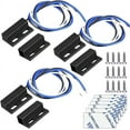3 Sets Black Switch Wiring NO/NC Flush Door Sensor Hidden