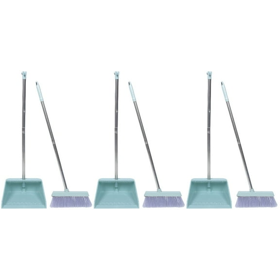ETEREAUTY Floor Cleaning Tool Stable Dustpan Dense Bristles Home Use 3Sets