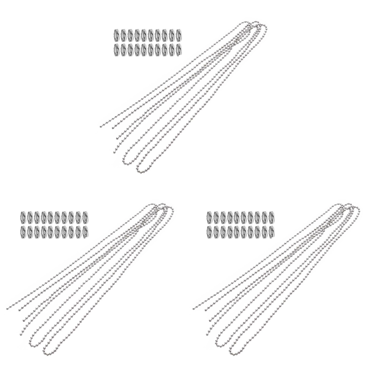 3 Sets Ceiling Fan Chain Extender with Matching Connector Chandelier