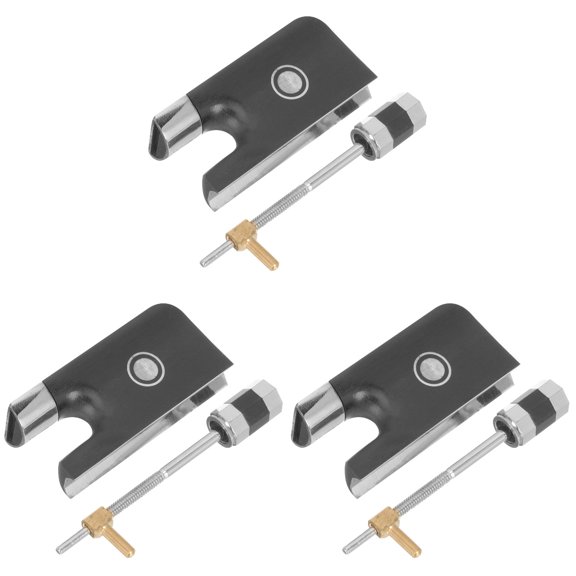 MERRYHAPY 3 Sets Cello Violin Metal Bow Frog Professional Sound Enhancement Accessory