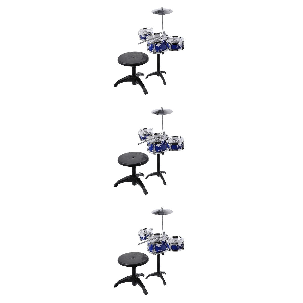 3 Sets Children Drum Set Beginners Practice Drum Simulation Drum Set For Kids