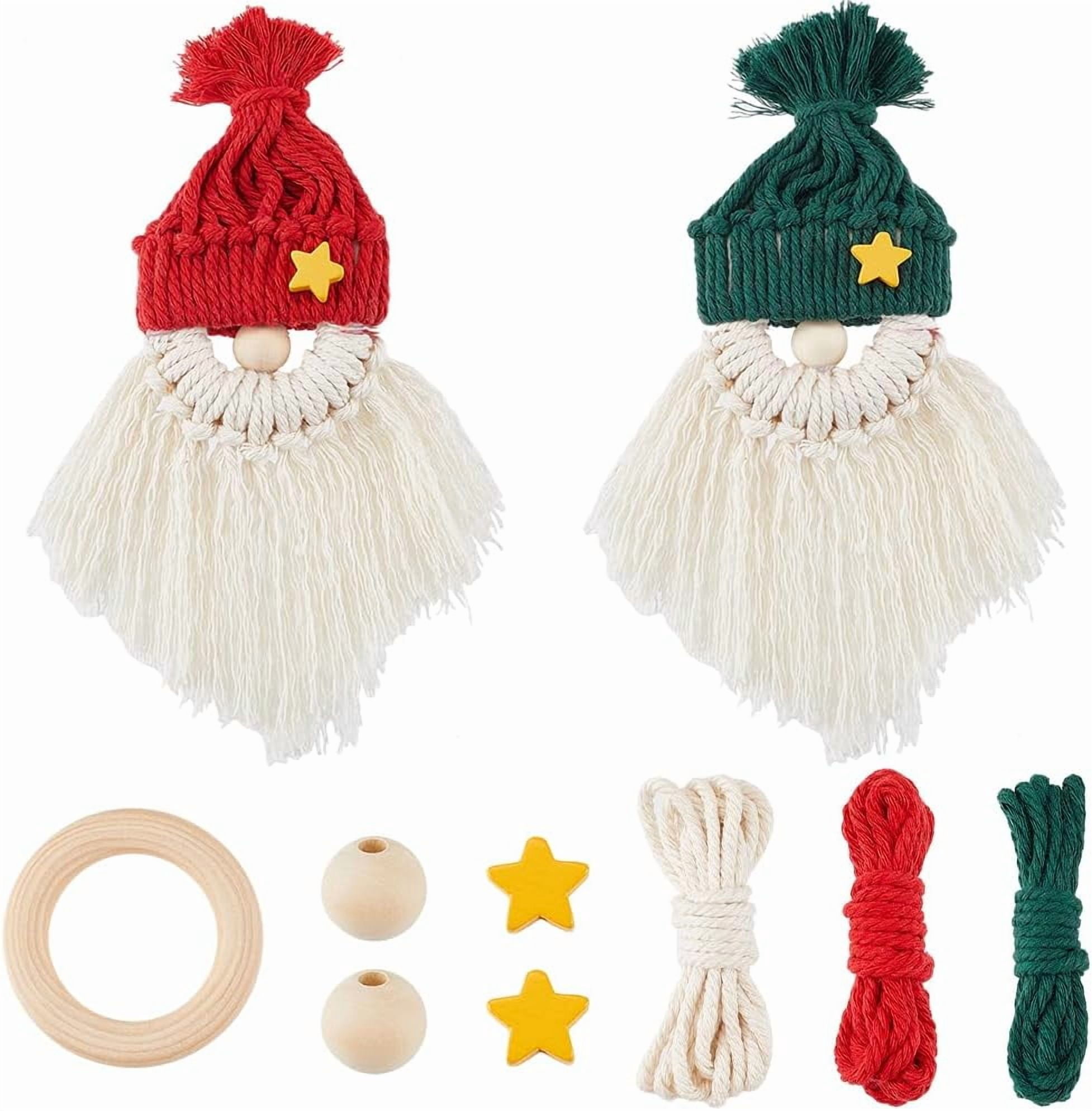 3 Sets Christmas Macrame Kits Macrame Christmas Ornaments Kits Macrame ...