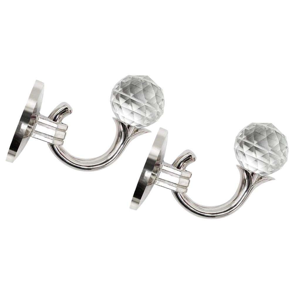 3 Sets Clear Shower Curtain Hooks Tiebacks Alloy Window Holdbacks