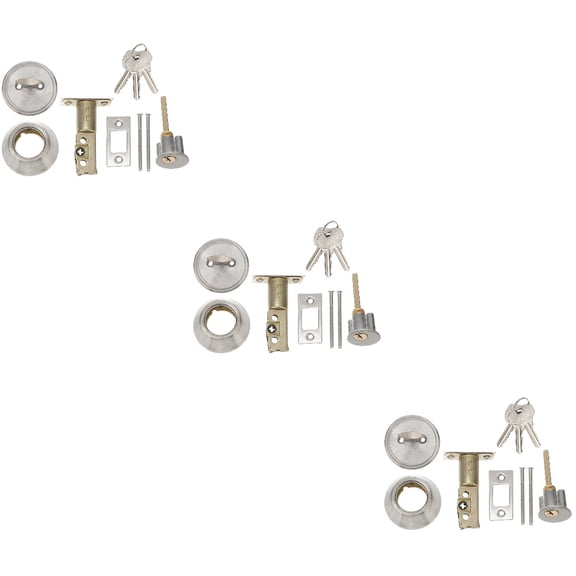 3 Sets Combination Door Handle Lock Easy to Install Privacy