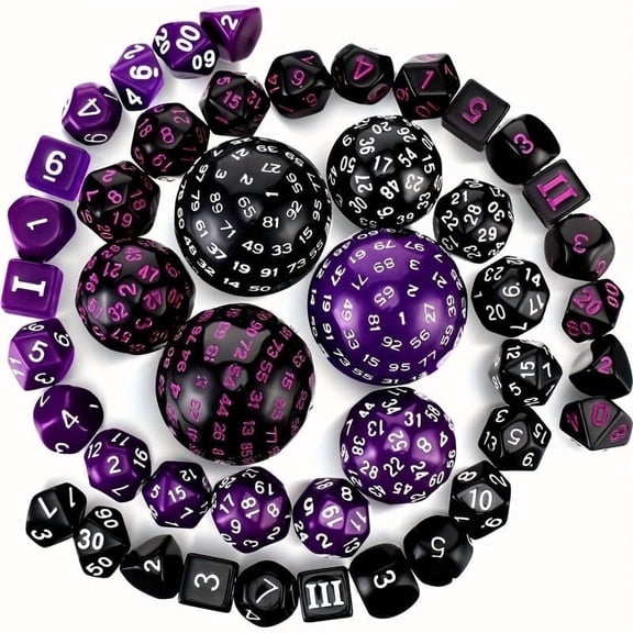 SWAJUJA 3 Set Polyhedral Dice Set, D3-D100 for DND RPG Tabletop Games