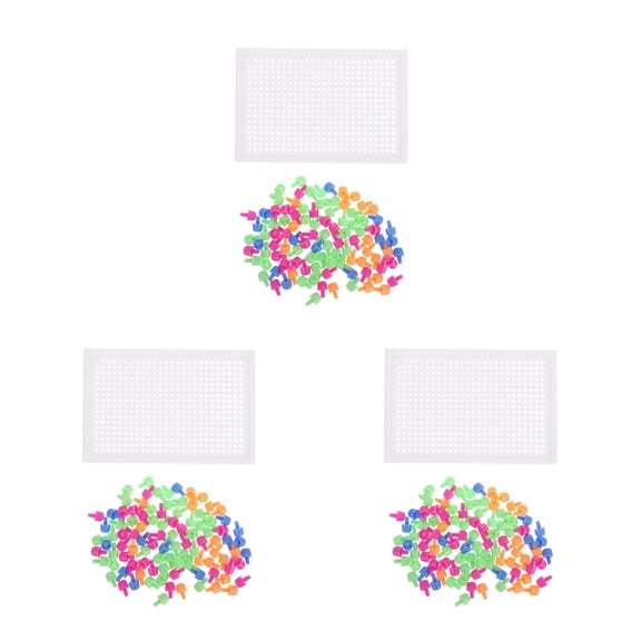 3 Sets Creative DIY Desktop Mushroom Nail Puzzle Game Toy Set Early Childhood Educational Toy