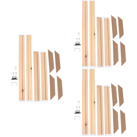 3 Sets Wood Photo Frames with Desktop Stand, Combination Poster Collage Picture Frames for
