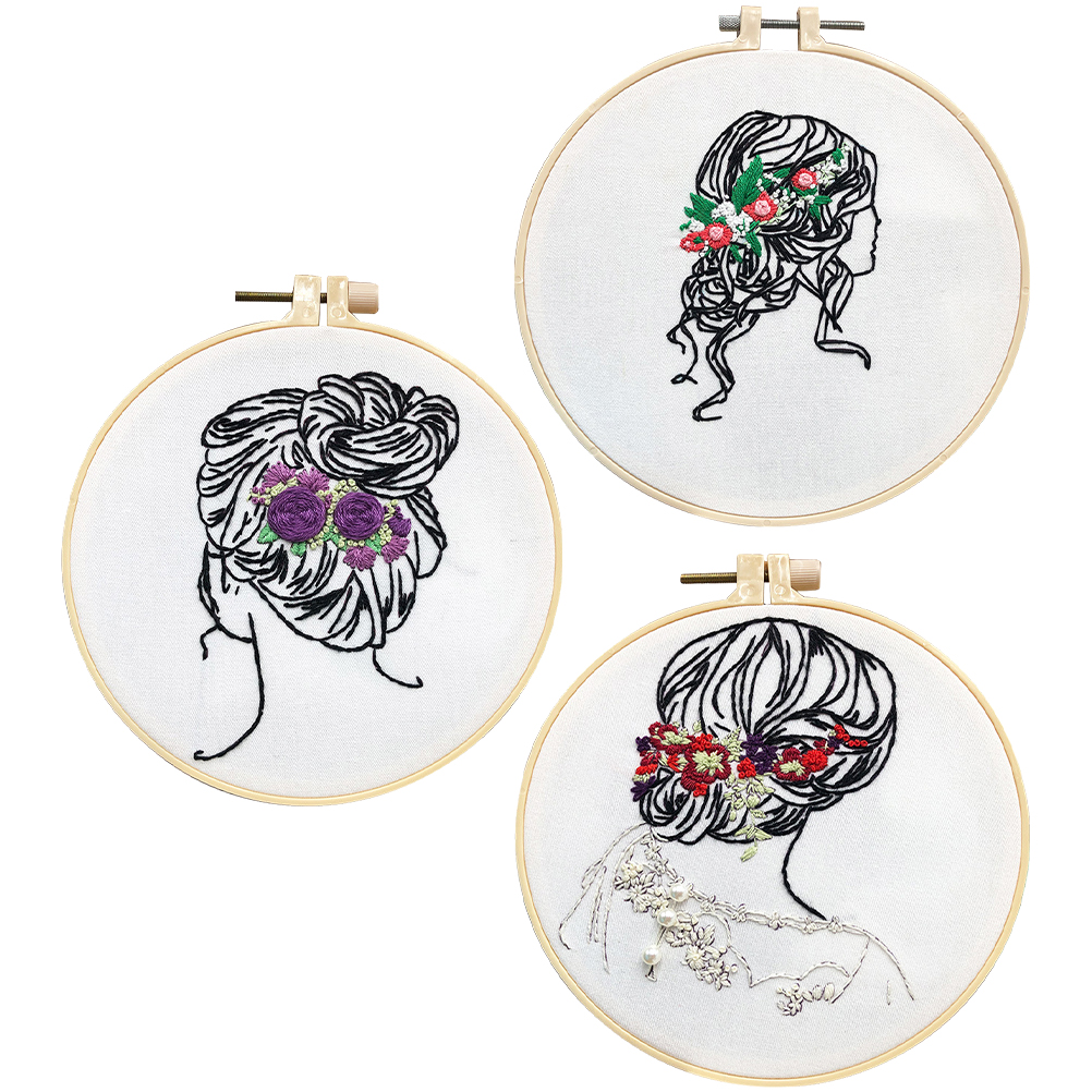 Guichaokj 3 Sets DIY Embroidery Kit Cross Stitch Machine Stabilizer for