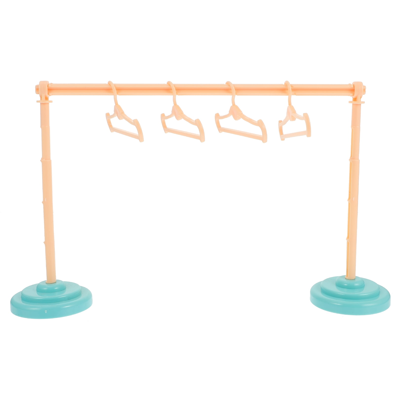 3 Sets Doll Garment Rack Dollhouse Clothes Hanger Ornaments Doll Furniture Supplies