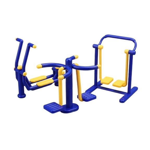 3 Sets Dollhouse Miniature Outdoor Gym Equipment Plastic Construction for Kids DIY Sand Table Scene Photo Prop