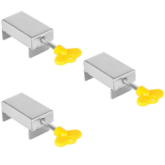 LITINKIMI Sliding Door Locks 3Sets Silver No Drilling Required for Home Use