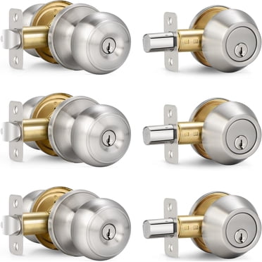 Cielsa Dawn Keyed Alike Front Door Lock Set – Single Cylinder Deadbolt & Handle, Matte Black