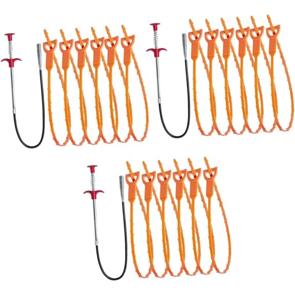 3 Sets Four-jaw Dredge Paw Cleaner Snake for Drain Sink Drain Hair Tool Remover Pipe Dredging Tool Hair Drain Cleaner Tools Snake Drain Clog Remover Clog Remover Tools Pipeline Abs