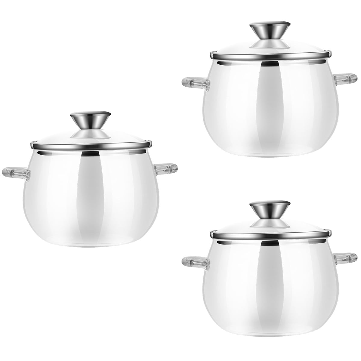 3 Sets Glass Lard Jar Storage Container Grease Strainer Pot Condiment