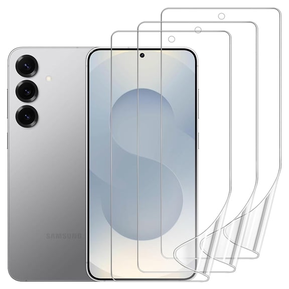 3 Sets Hydrogel Film for Samsung Galaxy S24 Hydrogel Film Screen Protector & Back Film, Soft EPU Screen Protector Full Covered, High Definition, Scratch Self Recovery for Galaxy S24, Clear