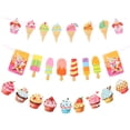 thumbnail image 1 of 3 Sets Ice Cream Banners Popsicle Cupcake Banners Birthday Party Decorations, 1 of 6