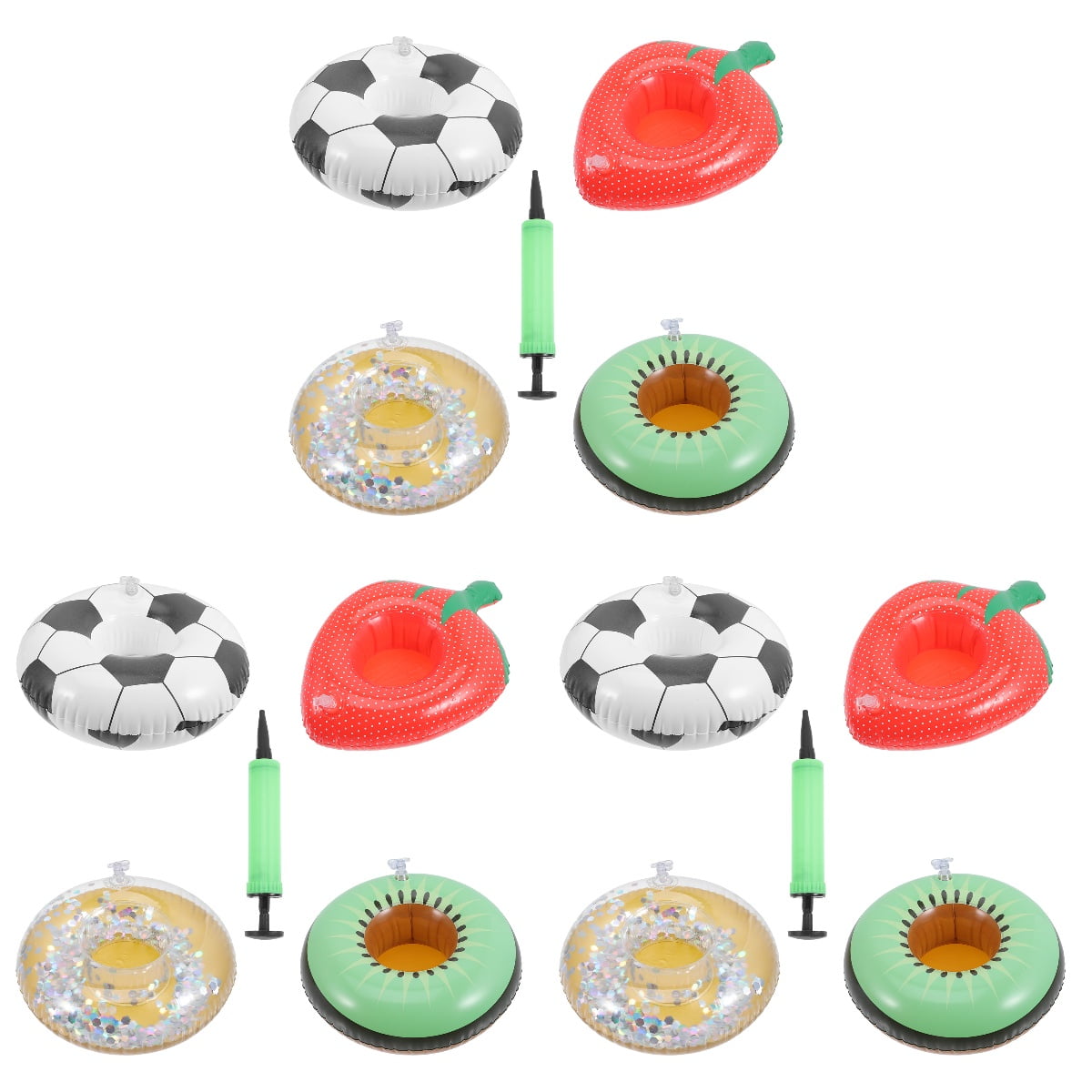 3 Sets Inflatable Cup Holder Toy Cup Holders Bottle Holder Pool Drink