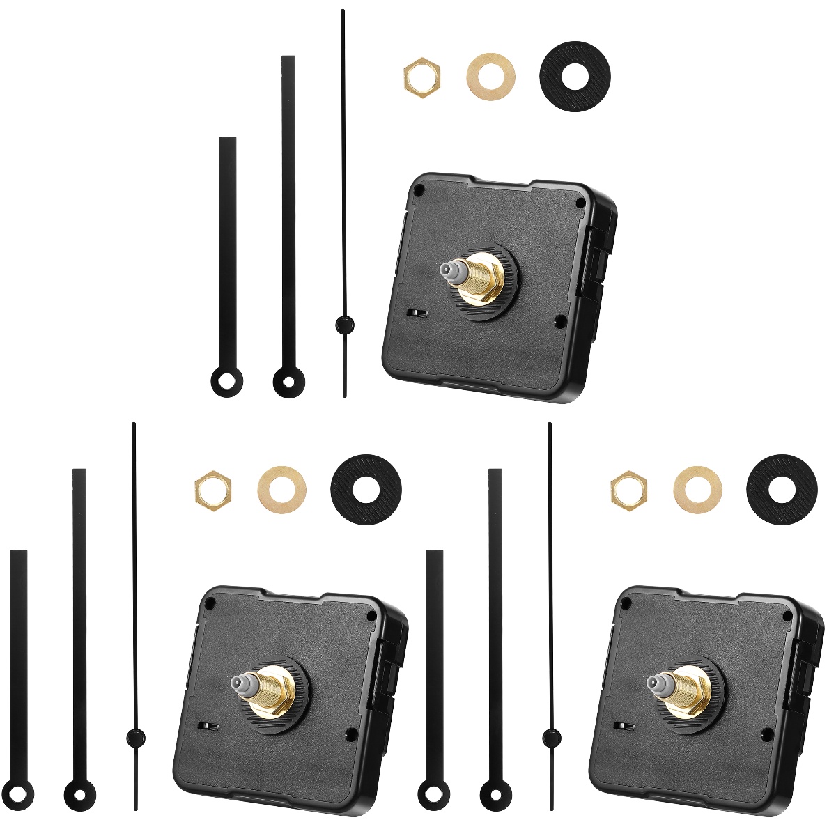 3 Sets Kit Kits Clock Hands Motor Mechanic Wall Mechanism for