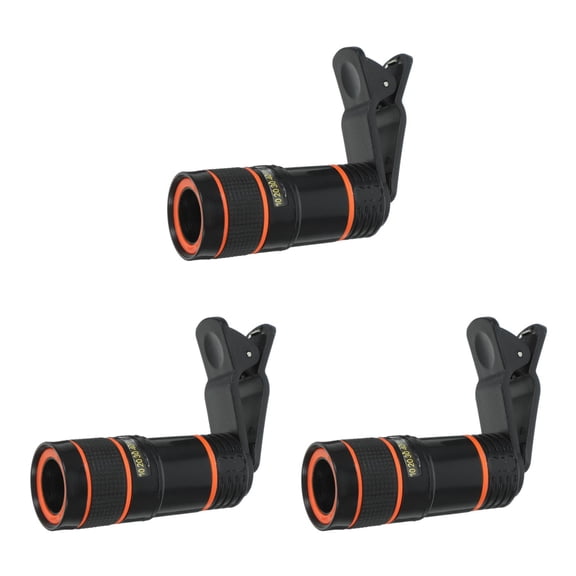 3 Sets Macro Lens for Phone High-definition Cell Centerpiece Black