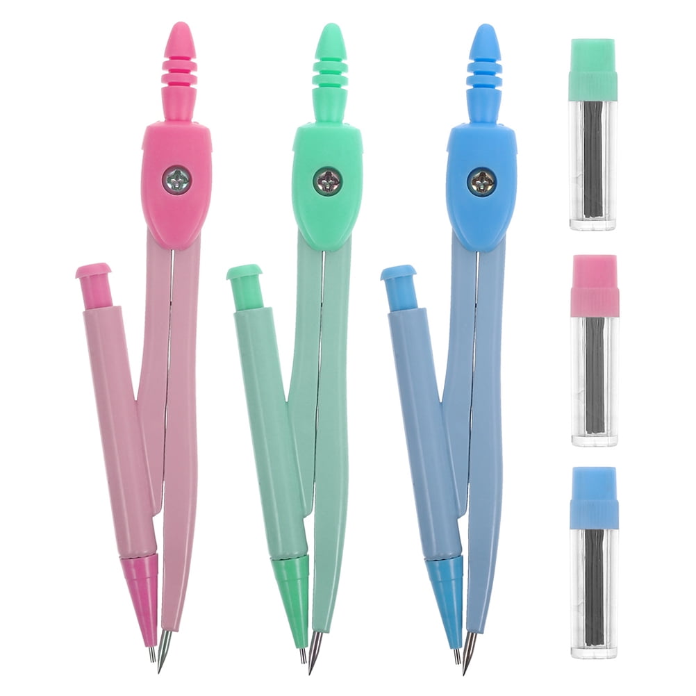 3 Sets Math Compasses Drafting Tools Practical Geometry Circle Drawing