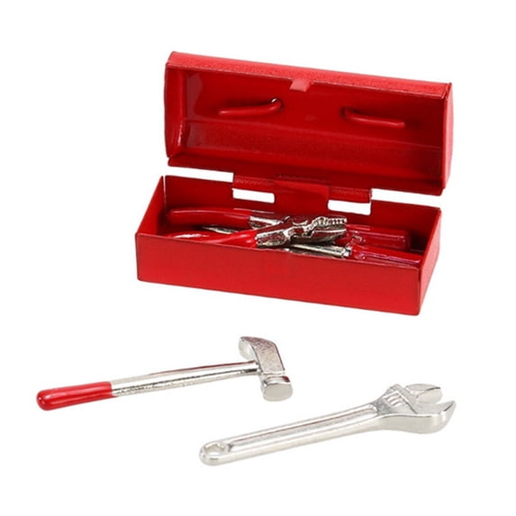 Mini Tools Merch 3 Sets Miniature Crafts Micro Tool Box Simulation Toolbox Chest House ...