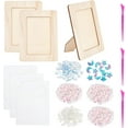 3 Sets Moon Star Themed Picture Frame Painting Craft Kit Unfinished