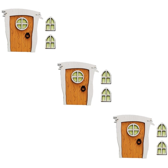 TAILTOSS Durable Wood Fairy Doors and Windows for Indoor and Outdoor Decoration
