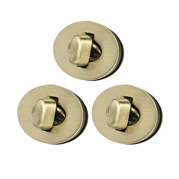 3 Sets Oval Purses Twist Lock 30mm x 24mm Clutches Closures for DIY Bag Making, Brussed Brass