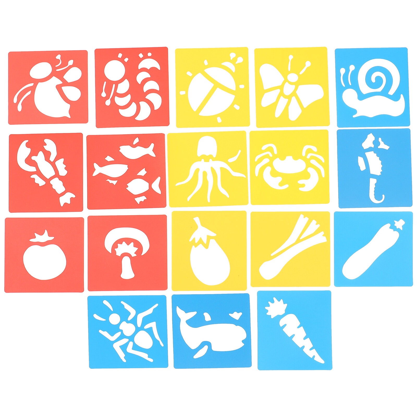 3 Sets Painting Stencils Templates Plastic Drawing Stencils Templates