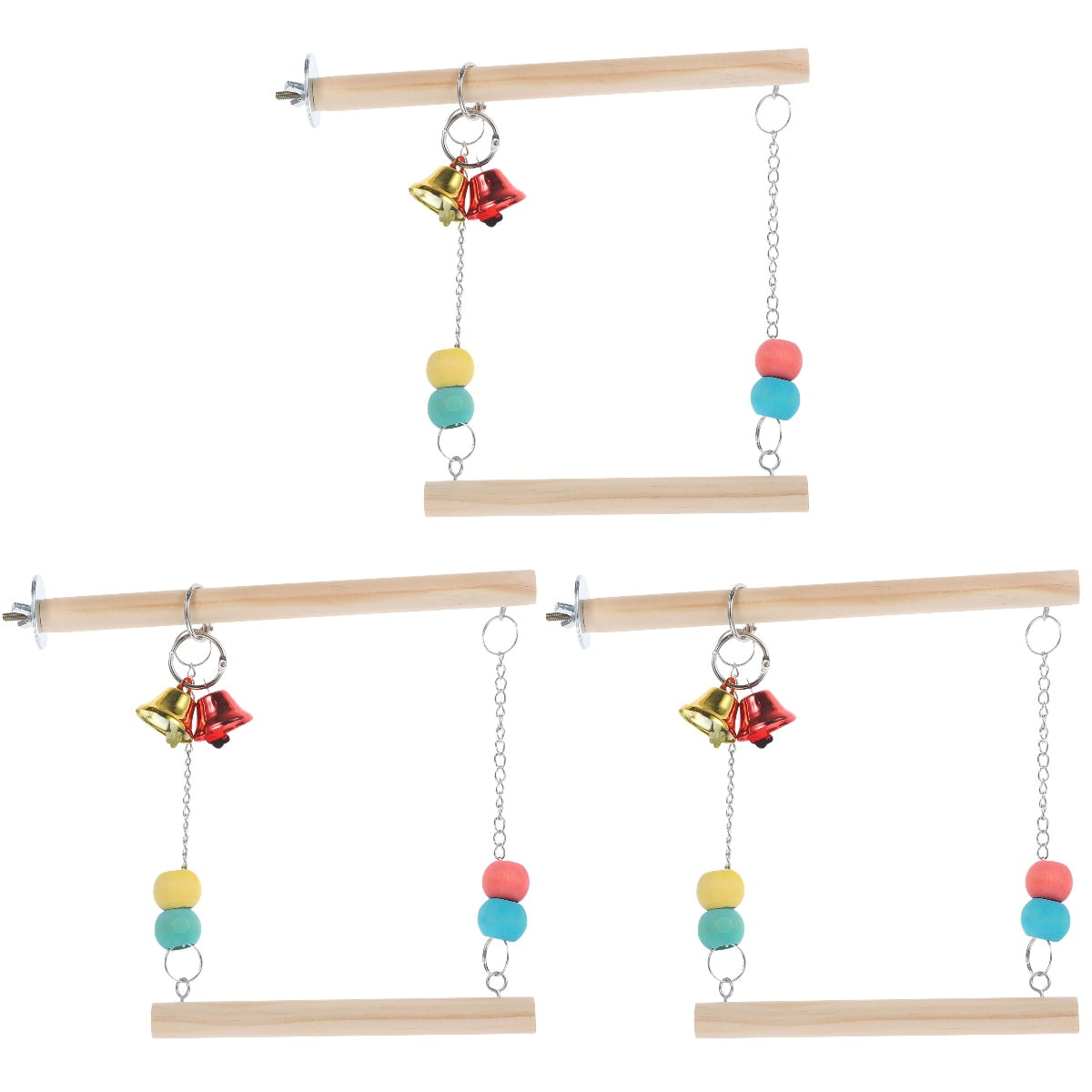 3 Sets Parrot Swing Parakeet Bird Swings for Parakeets Activity Center