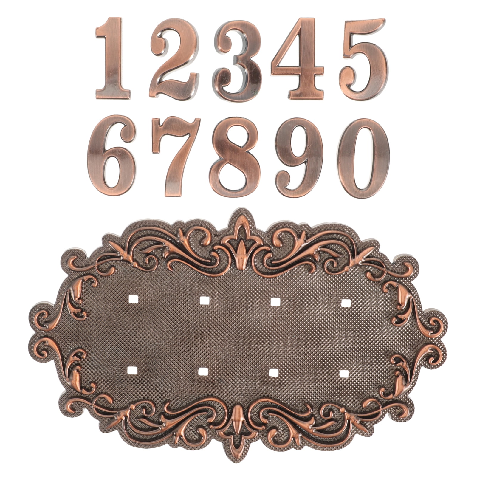 5 Sets Letters House Number Vintage Mailbox Front Door Plaque