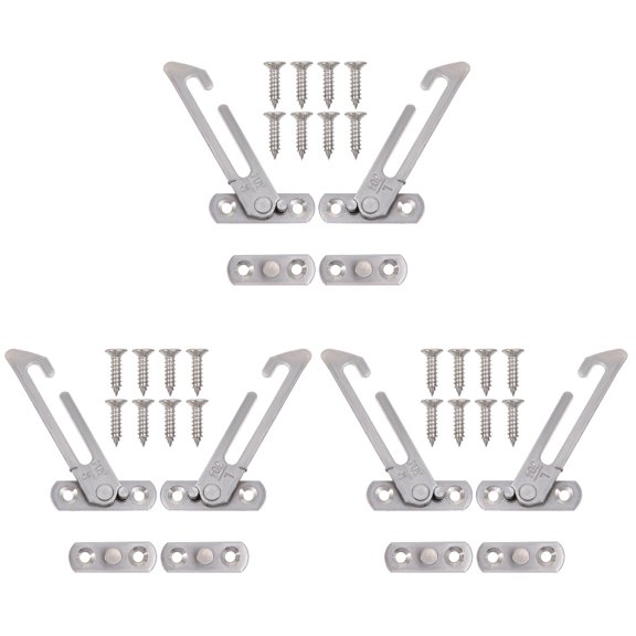 3 Sets Window Stoppers Point Design Prevent Window Damage 8.5x5x1 cm and Easy to Install