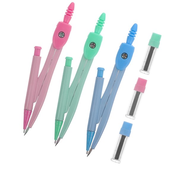 3 Sets Portable Compasses Drawing Tools For Math Art Design Drafting Tool For Students Artists Teachers