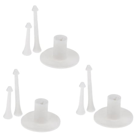 3 Sets Rubber Golf Driving Range Tee Holder With Tees For Golf Training
