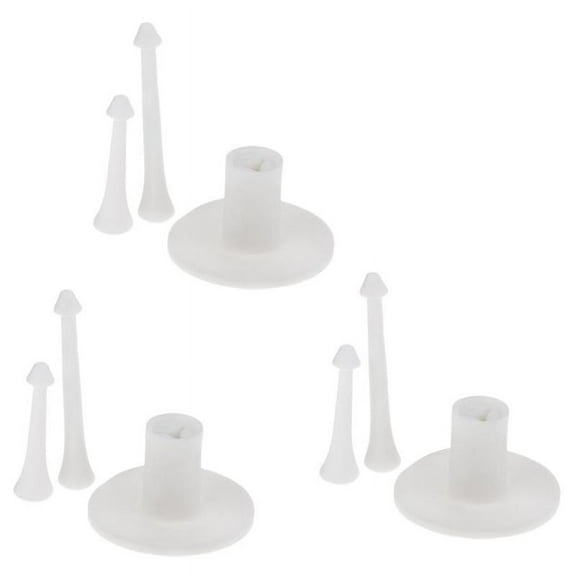 3 Sets Rubber Golf Driving Range Tee Holder With Tees For Golf Training
