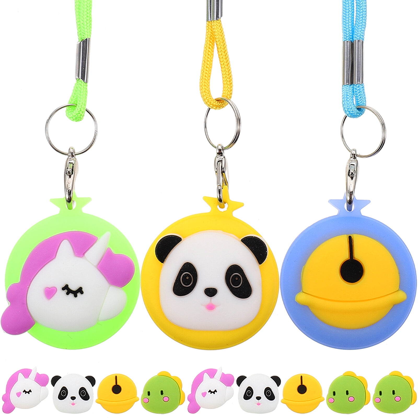 3 Sets Silicone Locator Protective Cover Adjustable Nylon Cord